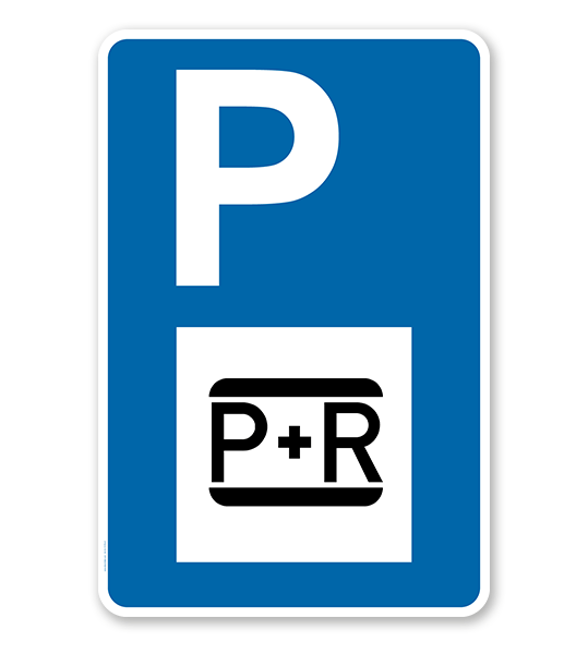 Park and Ride Schild p+r Parkplatz Stock Vector