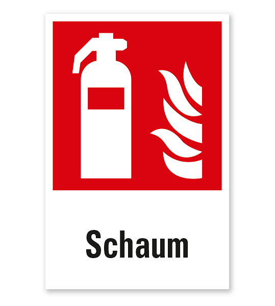 Brandschutzschild Feuerlöscher Schaum nach ASR A 1.3 (2013), DIN