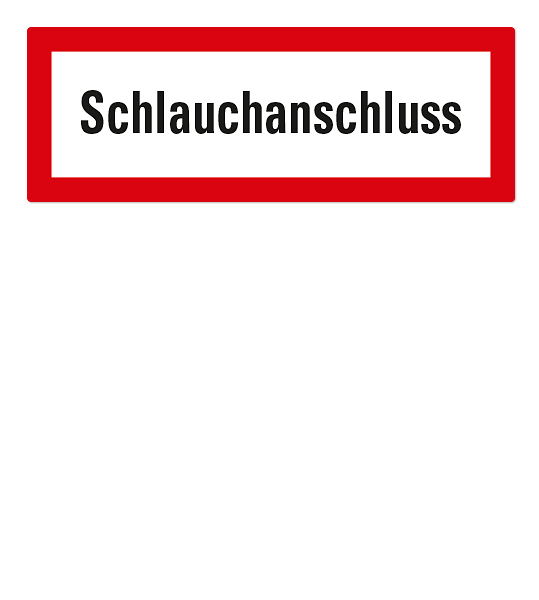 Brandschutzschild Schlauchanschluss nach DIN 4066