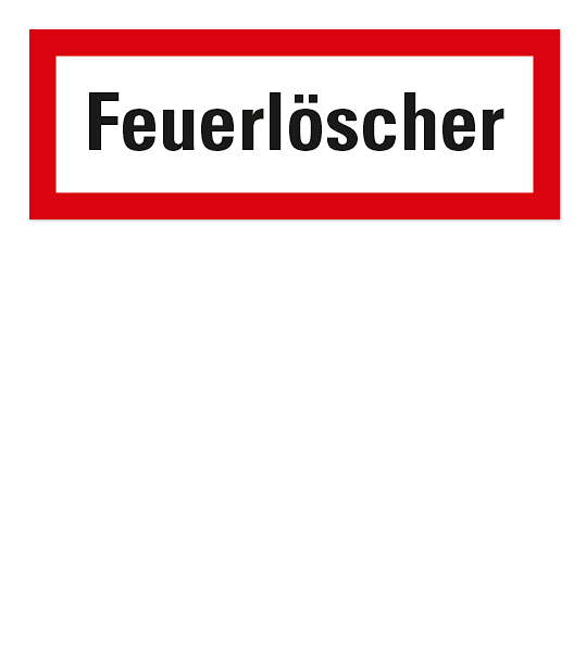 Hinweisschild Feuerlöscher Symbol 200 x 200 mm