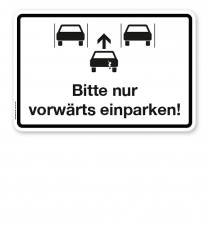 Parkplatzschild Bei widerrechtlich abgestellten Fahrzeugen kommen  Parkkrallen zum Einsatz – P